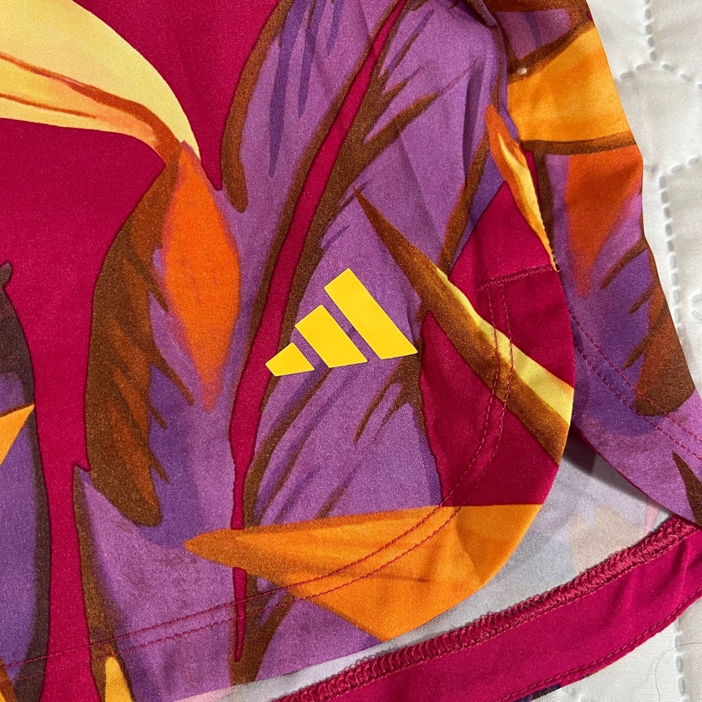 Adidas x Farm Rio Tropical Club Print Running Shorts NWT Women’s Small - Picture 4 of 11
